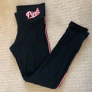 Victoria Secret Pink black yoga leggings
